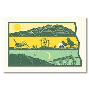 Strati di cartolina del Dakota del Nord