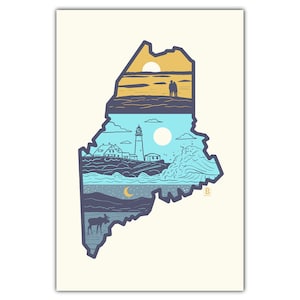 Strati di cartolina del Maine