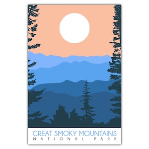 Nieuwgevonden kloof in Great Smoky Mountains National Park Briefkaart