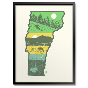 Schichten von Vermont Print