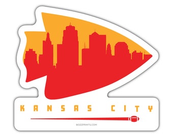 Pegatina / imán de fútbol de Kansas City
