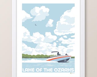 Cielo del lago de los Ozarks - Impresión de Misuri