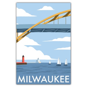 Postal del puente Hoan de Milwaukee