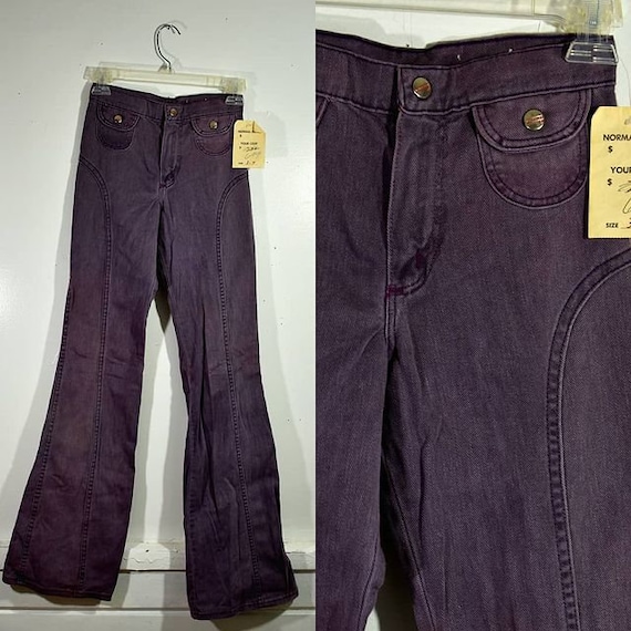 1970s Deadstock “Maverick” Lilac High Waist Bellbo