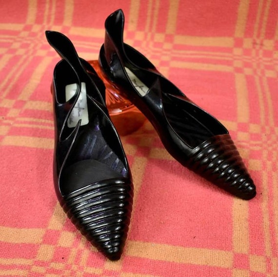 1980s Thierry Mugler "Apollo" Black Plastic Jelly