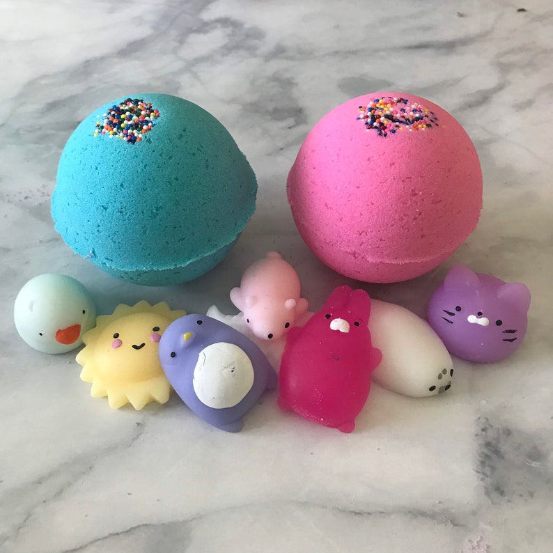 Kids Squishy Mochi Toy Surprise Bath Bomb Kids Birthday Gift Etsy