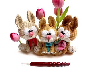 Bunnies, crochet pattern by mala designs ®
