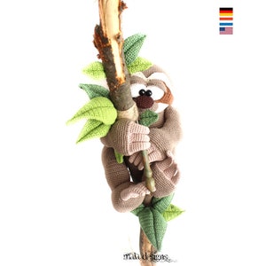 sloth - crochet pattern by mala designs ®