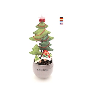christmas trees with elfs (extended version)  - crochet pattern by mala designs ®
