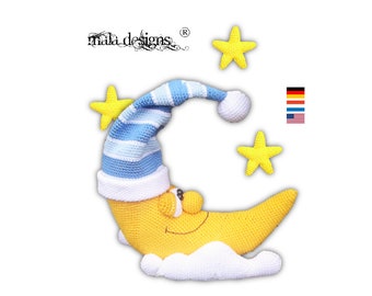 moon and stars - crochet pattern by mala designs