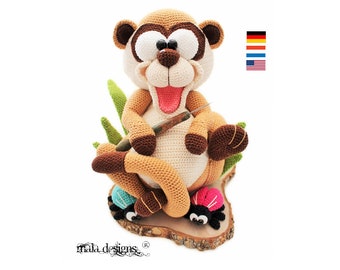 meerkat with bugs, crochet pattern