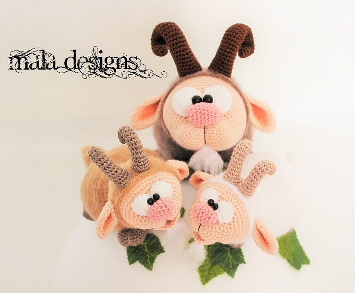 Goats Crochet Pattern Etsy Norway