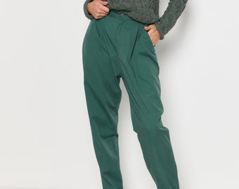 80s Teal Pleated Trousers M