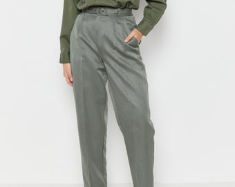 80s Sage Belted Trouser XS