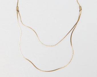 90s Double Chain Adjustable Necklace