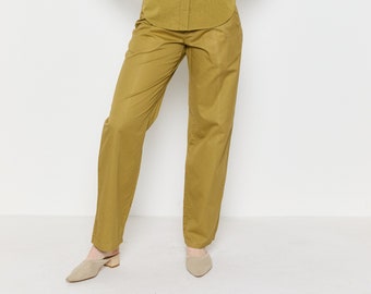 80s Chartreuse Classic Pleated Trouser M