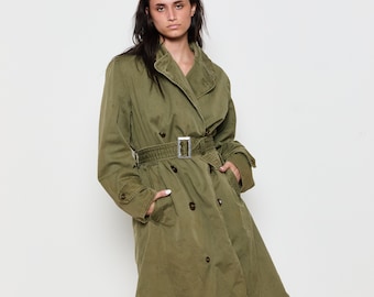 50s Double Breasted Army Trench L