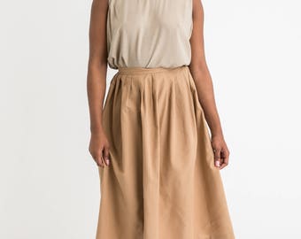 90s Pleated Full Skirt S