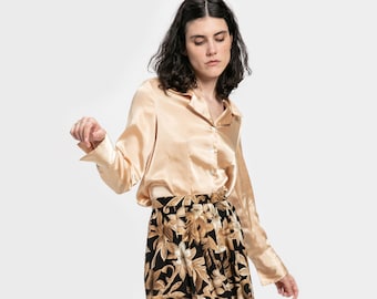 satin blouse dress