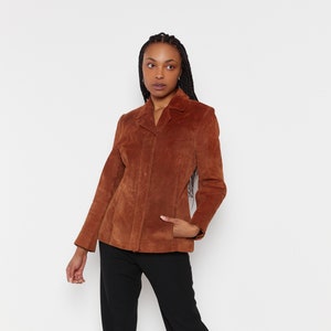 80s Whiskey Structured Suede Jacket S image 1