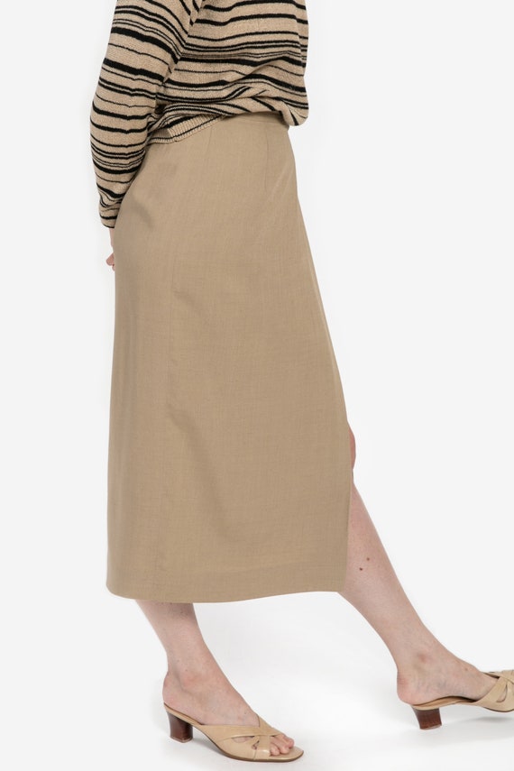 70s Tan Woven Skirt S - image 8
