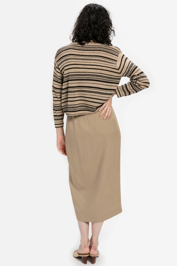 70s Tan Woven Skirt S - image 7