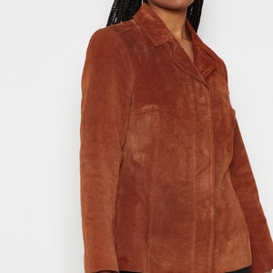 80s Whiskey Structured Suede Jacket S image 2