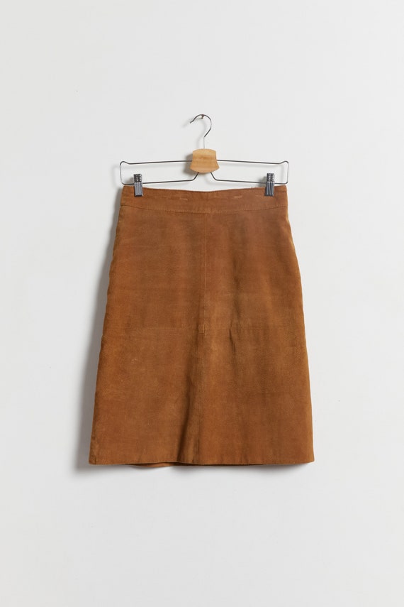 90s Honey Suede Skirt M - image 10