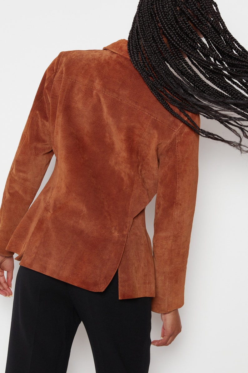 80s Whiskey Structured Suede Jacket S image 3