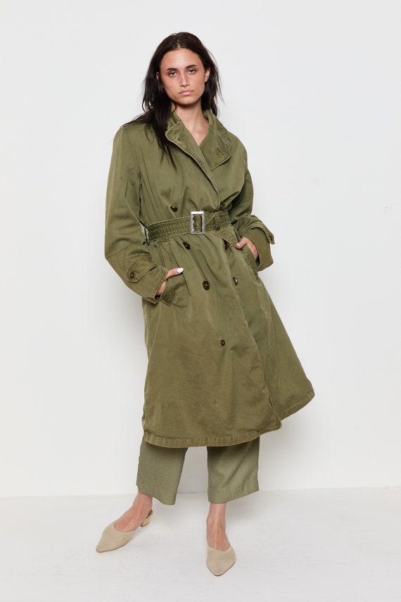 50s Double Breasted Army Trench L