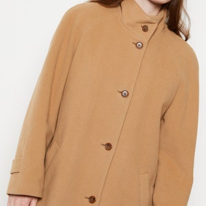 80s Camel Wool Funnel Coat M/L image 4