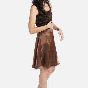 90s Copper Metallic Dress S image 8