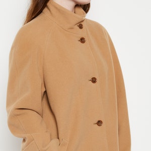 80s Camel Wool Funnel Coat M/L image 10