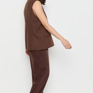 90s Chocolate Minimal Vest XL image 7