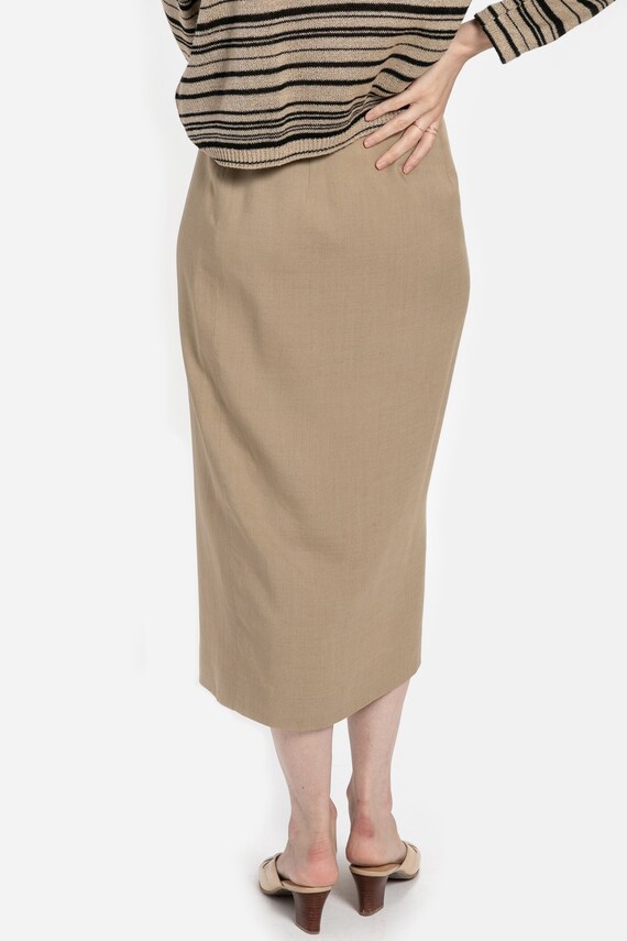 70s Tan Woven Skirt S - image 6