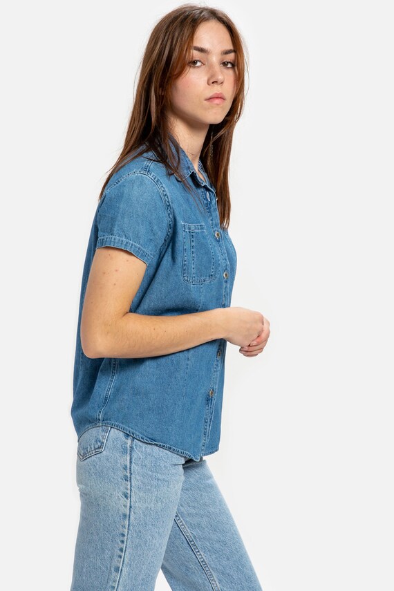 90s Chambray T-Shirt L - image 8