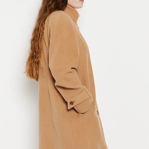 80s Camel Wool Funnel Coat M/L image 9