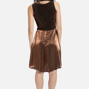 90s Copper Metallic Dress S image 6