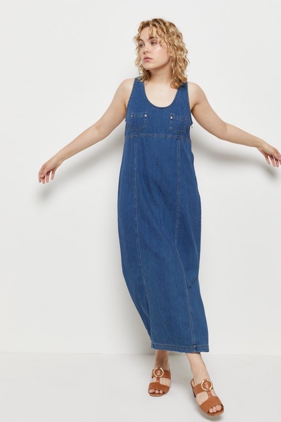 ladies denim jumper dresses Denim Jumper Dress