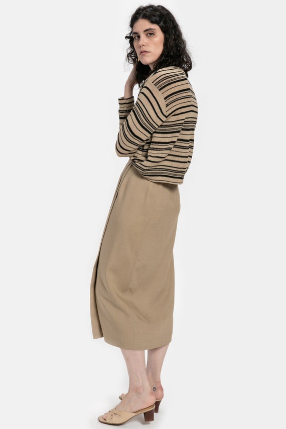 70s Tan Woven Skirt S - image 5