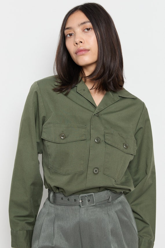 70s Olive US Army Shirt M