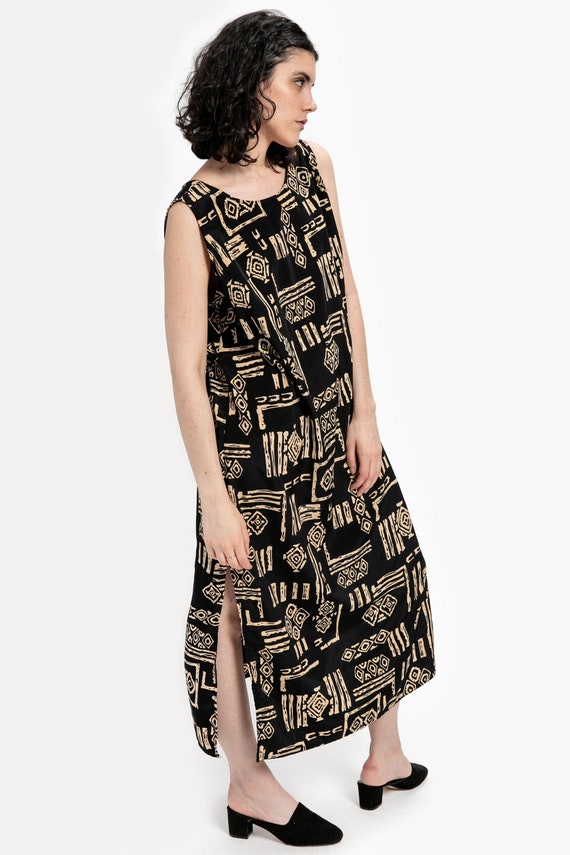 90s Black Oversized Tiki Maxi XL