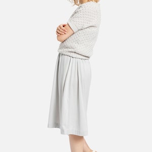 70s Pale Grey Popcorn Sweater XS image 4