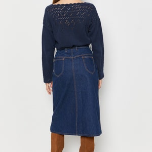 90s Dark Wash Denim Skirt S image 6