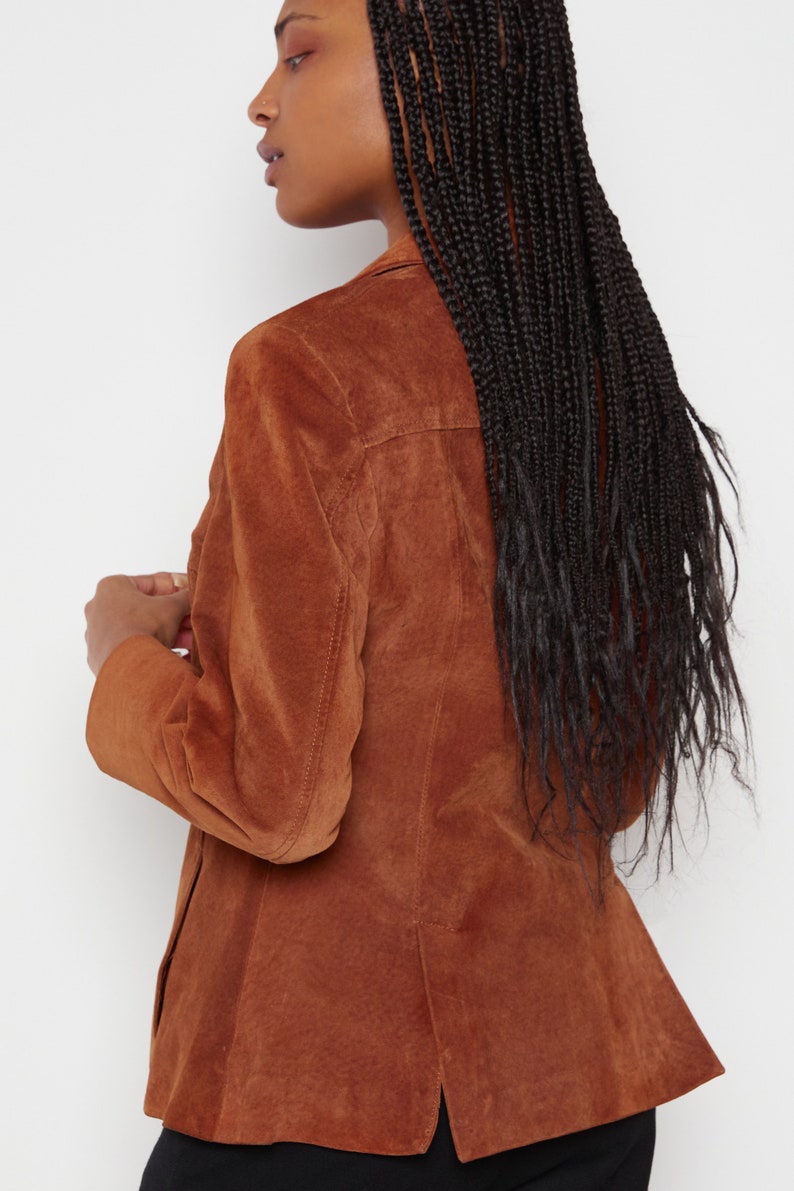 80s Whiskey Structured Suede Jacket S image 8