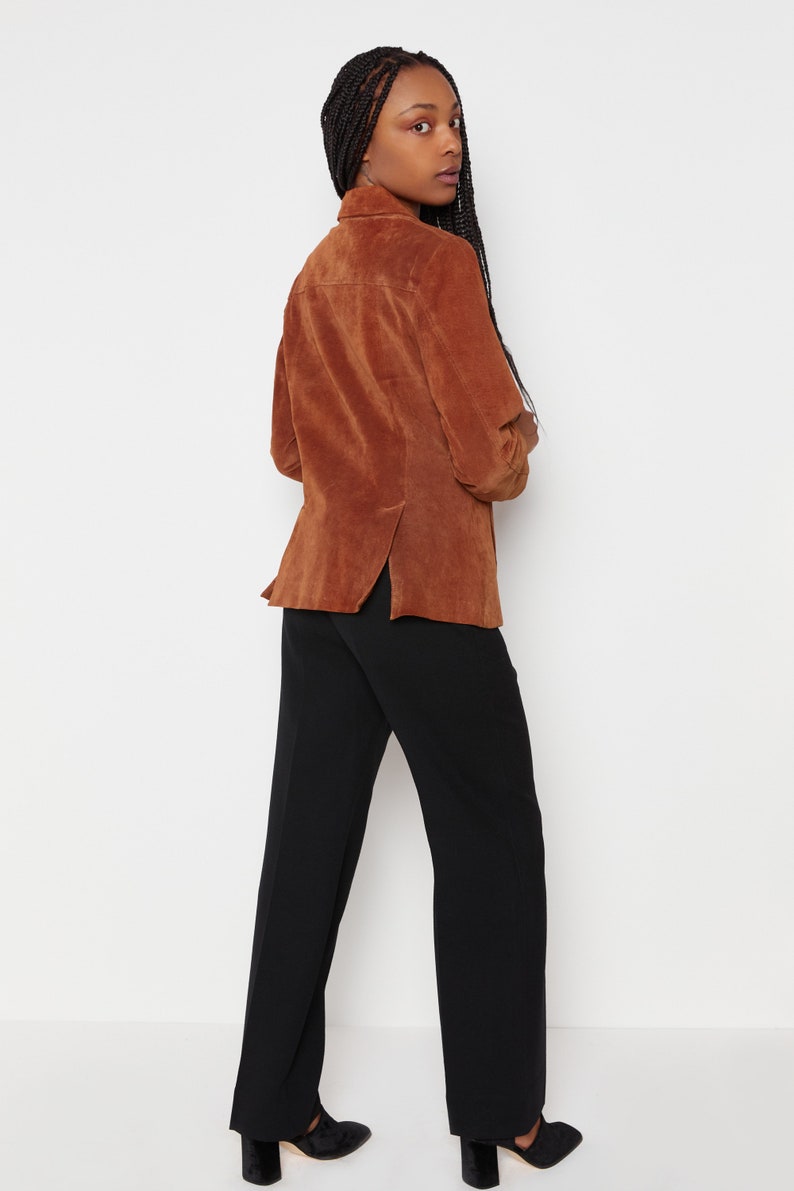 80s Whiskey Structured Suede Jacket S image 6