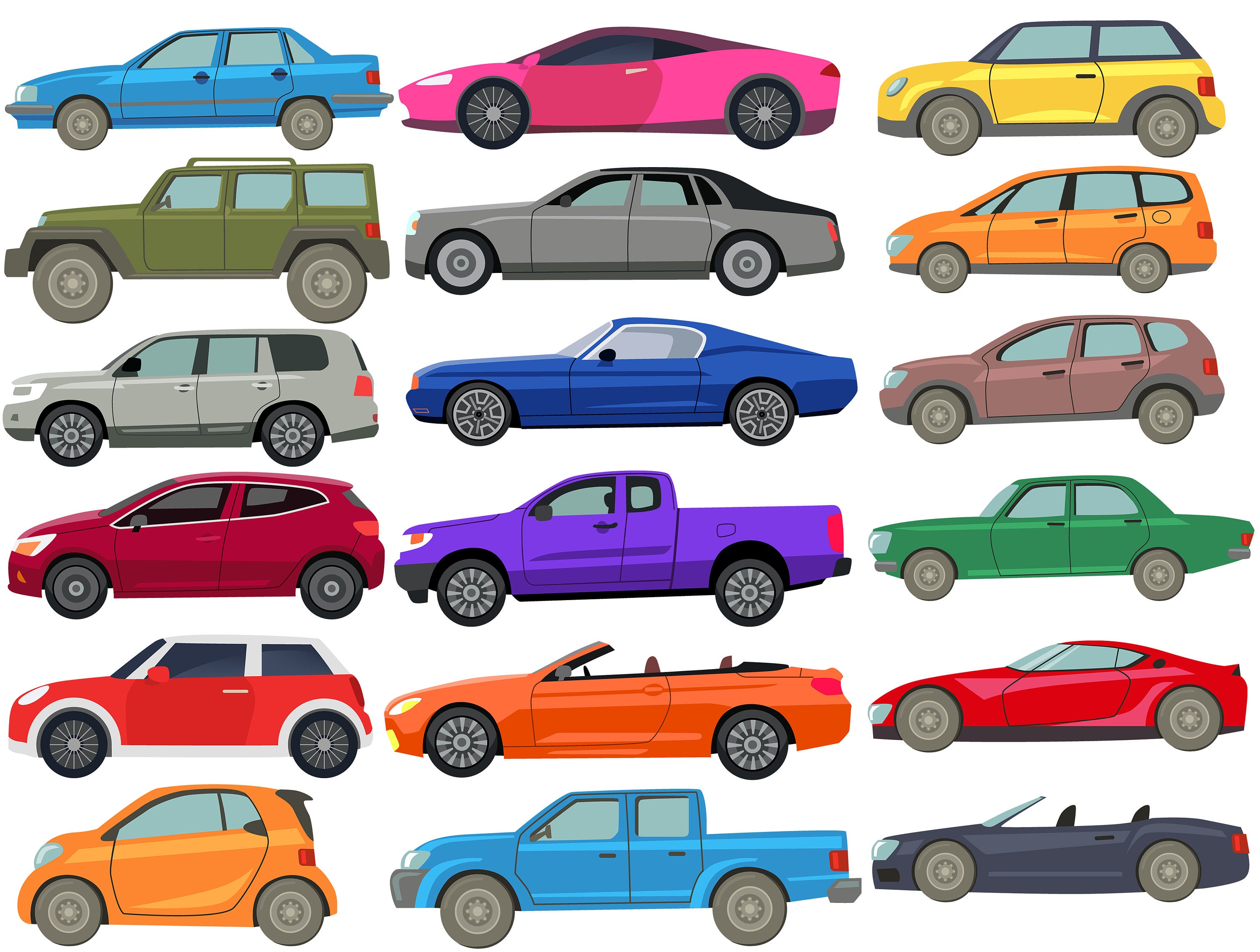 Cars SVG Cars Clipart Bundle Svg for Cricut Cars Clipart Etsy UK