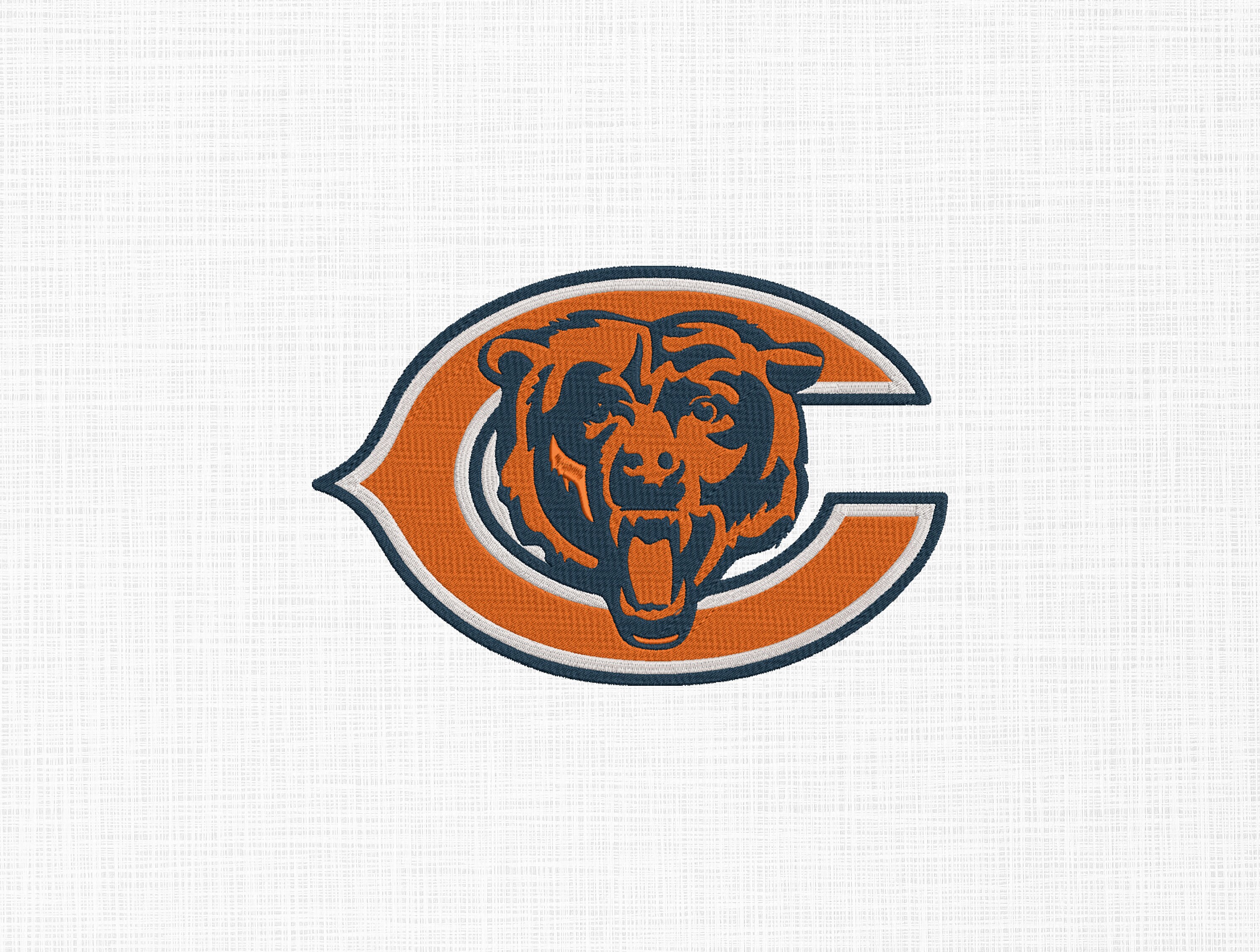 Chicago Bears Outline Embroidery Design ⋆ 6 sizes incl ⋆ Blu Cat Red Dog