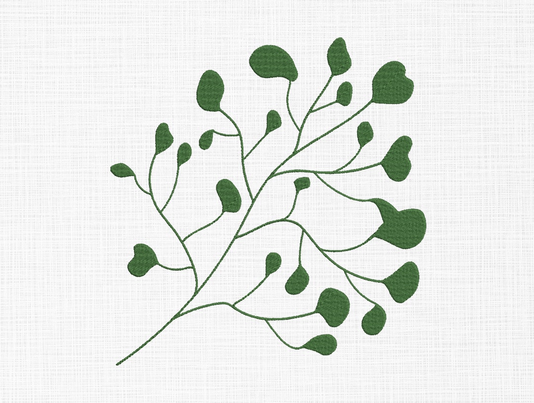 Vine Embroidery Design Machine Embroidery Design Vine Branch Etsy