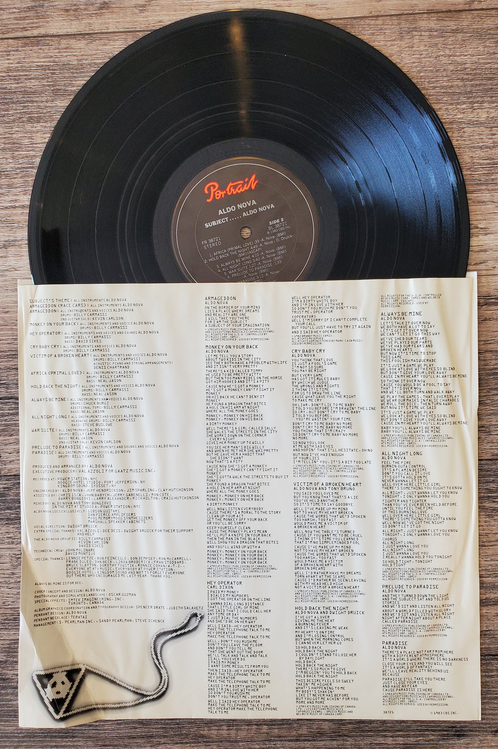 Aldo Nova Subject.....Aldo Nova Vinyl Album 1983 Etsy